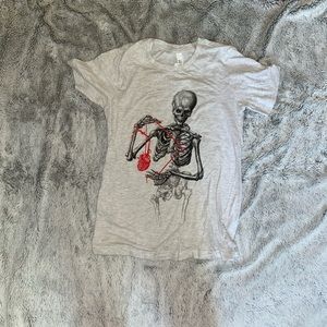 Wicked clothing brand skeleton tee